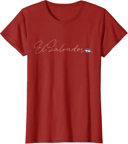 Vista 65 de Camiseta Simple Love El Salvadoreño con diseño de corazón en El Salvador