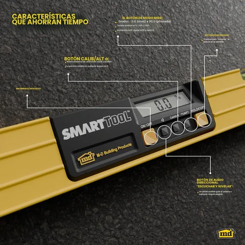 Vista 4 de M-D Building SMARTTOOL® Gen2 - Nivel digital, amarillo, 24 pulgadas