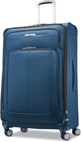 Vista 3 de Samsonite Solyte DLX Softside - Equipaje extensible con ruedas giratorias, azul (Mediterranean Blue)), 123564-0559