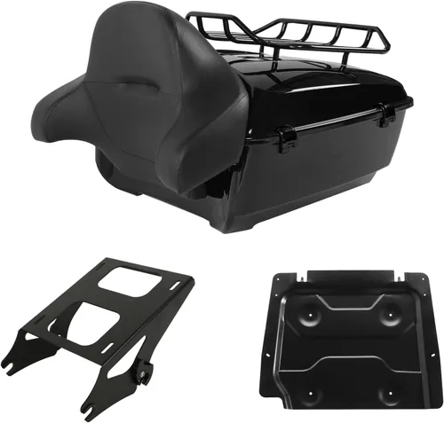 Vista 11 de XFMT Maletero de Motocicleta 34,8 cm de Negro Mate para Harley Touring Road King Street Glide Road Glide Electra Glide Ultra Classic '14-Posterior