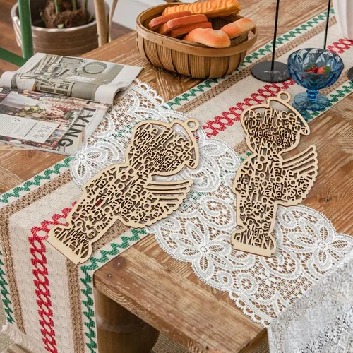 Vista 5 de Centros de mesa de bautismo de madera para mesa, centros de mesa para bautizo bodas, decoraciones de comunión Mi Primera, decoraciones de bautismo
