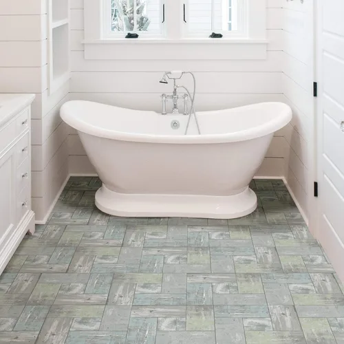 Vista 7 de FloorPops FP3290 Azulejos de suelo adhesivos Boardwalk, color gris