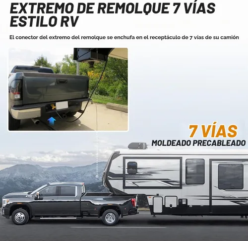 Vista 6 de MECMO - Arnés de cableado de remolque de 7 pines de 4 pies de reemplazo para RV con hoja de remolque de 7 vías resistente con conector de extremo