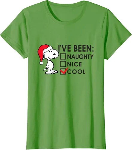 Vista 3 de Peanuts - Camiseta de Navidad fresca de Snoopy, Azul Blanco