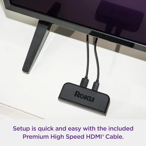 Vista 10 de Roku Premiere Reproductor multimedia de streaming HD/4K/HDR, mando a distancia simple y cable HDMI premium, negro