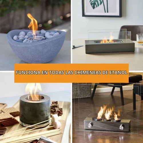 Vista 6 de ROUNDFIRE Premium 6 x 1 litro - Combustible de bioetanol para chimeneas, estufas y quemadores (6 cuartos de galón)