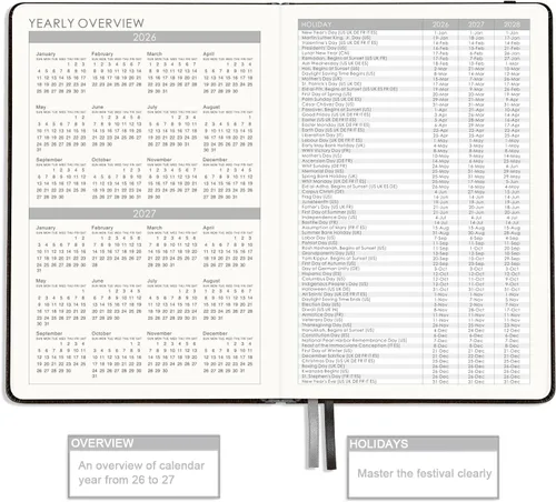 Vista 5 de Agenda 2026-2027 – Agenda semanal mensual 2026-2027 con calcomanías, julio 2026 a junio 2027, 5.75 x 8.25 pulgadas, calendario 26-27, papel premium