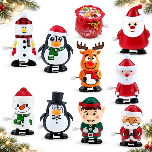 Vista 9 de Figuras de Navidad de viento, rellenos de medias móviles y decoración de Set D