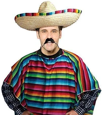 Vista 3 de Bristol Novelty AC560 - Poncho mexicano para adulto talla única