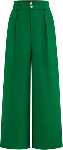 Vista 18 de BTFBM Pantalones de vestir de pierna ancha para mujer, trajes casuales de Negro