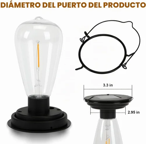 Vista 3 de Replacement Solar Light Tops-Solar Light Bulbs for Outside