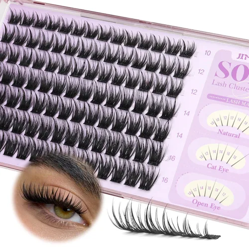 Vista 8 de Wispy Lash Racimos de Pestañas de Aspecto Natural Manga, Extensiones de Pestañas en Racimo de 0.39-0.630 in, Extensiones de pestañas en racimo en D