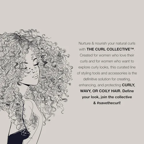 Vista 6 de Conair The Curl Collective - Secador de pelo de cerámica iónico de 1875 W, negro, 18 pulgadas
