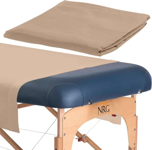 Vista 9 de NRG - Sábanas planas de franela de lujo para mesa de masaje – Ropa de cama de masaje 100% franela de algodón – 160 GSM, 200 hilos – Algodón suave