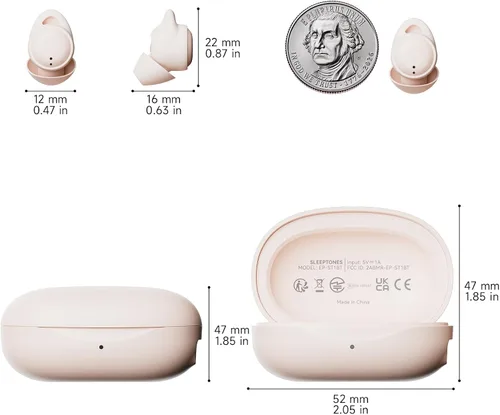 Vista 5 de MEE audio SleepTones - Auriculares para dormir con Bluetooth para dormir de Beige