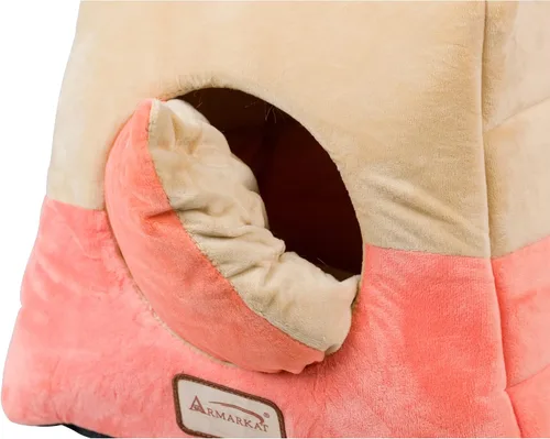 Vista 3 de Camas para gatos y perros pequeños Armarkat, en forma de cueva, a prueba de agua y base antideslizante