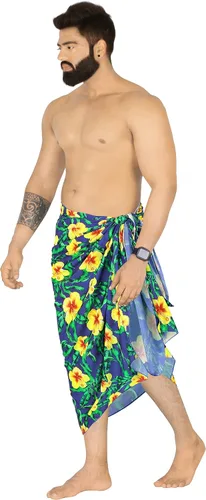 Vista 4 de HAPPY BAY Men's Pareo Bath Swim Sarong Wraps