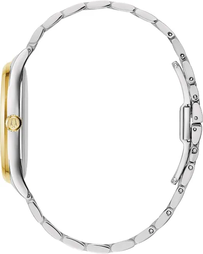 Vista 2 de Bulova - Pulsera de acero inoxidable con diamantes y esfera de nácar