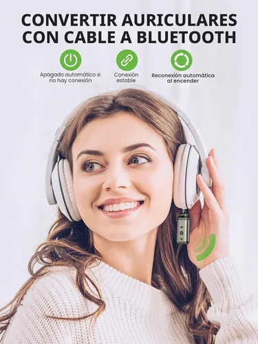 Vista 7 de HVMLAK Air88 Bluetooth 5.4 Adaptador Aux, conector de 3.5mm giratorio 180°, para estéreo de coche y hogar, llamadas manos libres, batería de 12