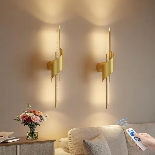 Vista 8 de camuucci Battery Operated Wall Sconces Set of Two,Modern Wireless Wall Lights,LED Rechargeable 20000mAh Not Hardwired Remote Control Dimmable Wall