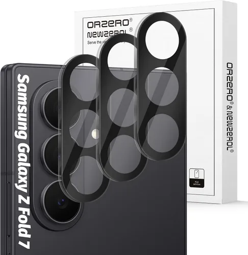Vista 24 de Orzero Paquete de 2 protectores de lente de cámara compatible con Samsung Galaxy Z Fold 4 5G, protector de vidrio templado de 9 durezas HD