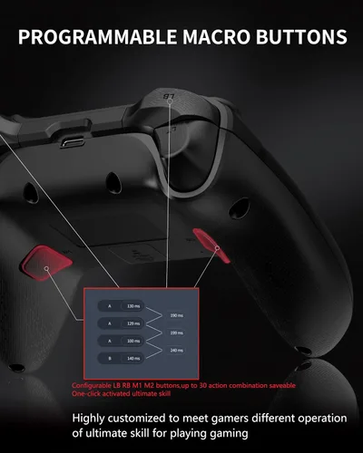 Vista 5 de BEITONG Asura 2 Pro Wireless Gaming Controller PC Game Controllers Dual Vibrate Gamepad Joystick For Windows 7 8 10 11 Android TV Steam Deck Tesla