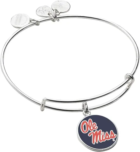 Vista 4 de Alex and Ani Collaborations - Brazalete extensible para mujer, dijes universitarios, acabado brillante, 2 a 3.5 pulgadas