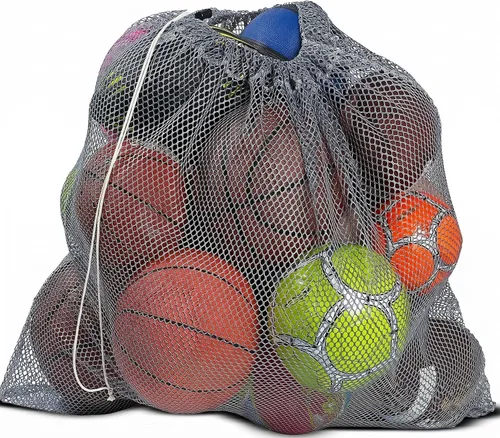 Vista 9 de Mesh Equipment Bag, Adjustable, Cord Closure, 32"x36" and 24”x36” Negro