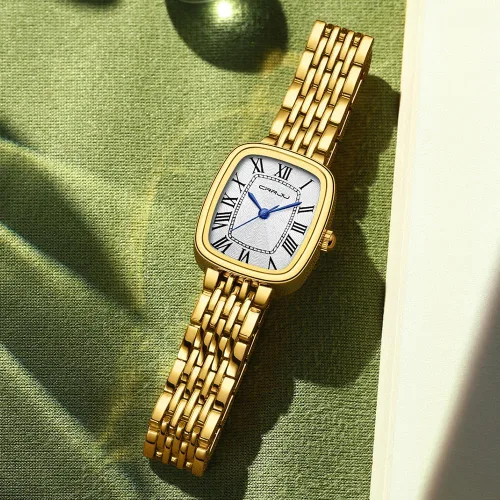 Vista 2 de CRRJU Relojes para mujer, reloj de pulsera analógico de cuarzo analógico a la moda, relojes elegantes simples para mujer