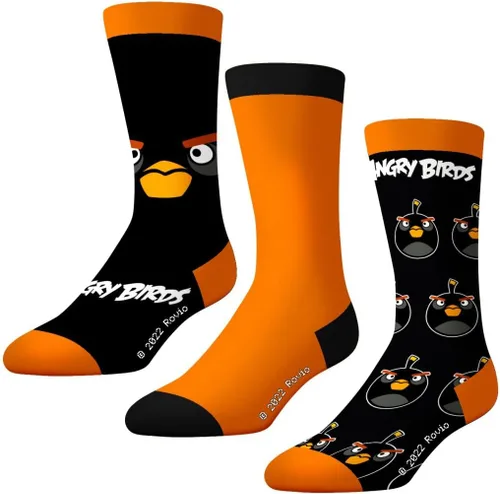 Vista 6 de CRAZYBOXER Calcetines Angry Birds Bomb Crew Socks (paquete de 3), Bomb