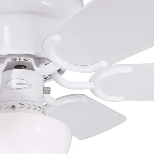 Vista 2 de Westinghouse 7230800 - Ventilador de techo pequeño con luz, 30 pulgadas, color blanco Indoor installation, Compact design for small rooms