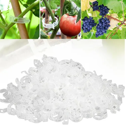 Vista 8 de Clips de soporte para plantas, clip de jardín verde, clips para plantas trepadoras, clips para plantas trepadoras, clip de jardín para plantas
