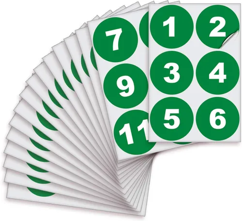 Vista 24 de iSYFIX Calcomanías negras de números consecutivos – 1 a 100, 1 pulgada, 1 juego – Vinilo autoadhesivo de alta calidad, ideal para inventario