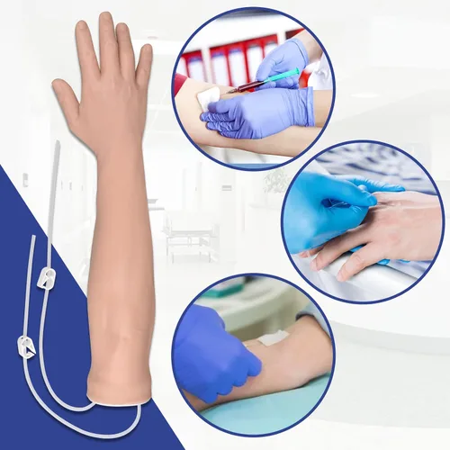 Vista 6 de Medarchitect IV Kit de práctica de brazo de inyección y flebotomía con infusión intravenosa, extracción de sangre, técnicas de venopuntura