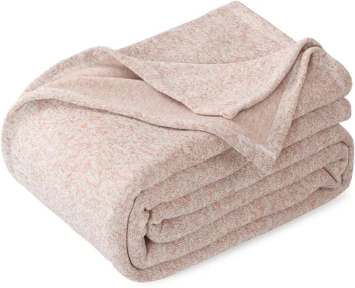 Vista 8 de KAWAHOME - Manta de punto para verano, ligera, transpirable, peluda, de jersey para sofá o cama