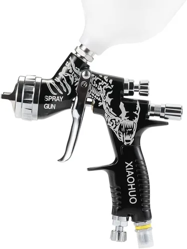 Vista 4 de Automotriz Reacabado Spralien Reborn Black Spray Gun PRO LITE TE20 1.3tip 20.3 fl oz Copa