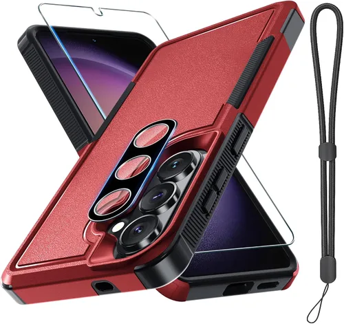 Vista 26 de Funda para Samsung Galaxy S24 FE, Cuerpo Completo Resistente de Servicio Pesado Robusta a Prueba de Golpes Funda Protectora para Teléfono con Correa