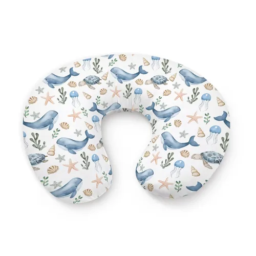 Vista 11 de Funda de almohada de lactancia con diseño de castillo de arena, diseño de cangrejo de playa, diseño de castillo de arena, unisex, extraíble