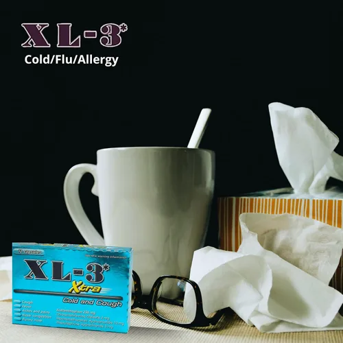 Vista 8 de XL-3 Xtra Cold and Cough Medicine, Medicamento antigripal de gran ayuda en el alivio de la Tos, Fiebre, Congestión Nasal, Dolor, Escurrimiento