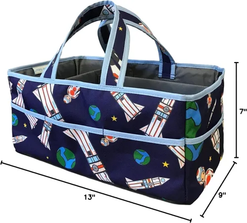 Vista 5 de Organizador de pañales para bebés, contenedor de almacenamiento para niños y niñas, organizador de viaje en automóvil, insertos extraíbles
