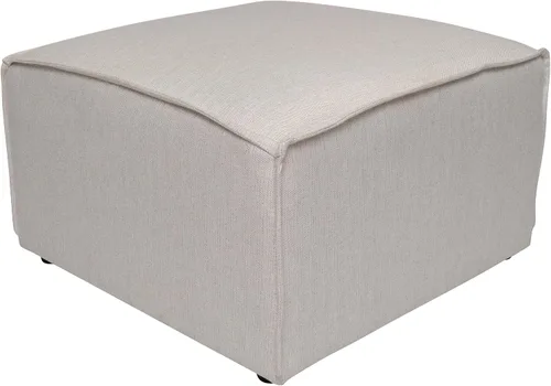 Vista 3 de Flash Furniture Bridgetown - Módulo otomano de tela para sofá seccional, sofá modular personalizable, otomano, color crema