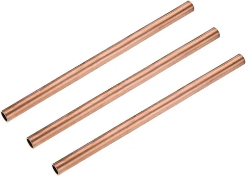 Vista 10 de uxcell Tubo redondo de cobre, 0.276 in OD 0.008 in espesor de pared 11.811 in longitud tubo recto tubo 3 piezas