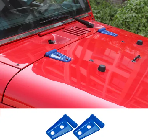 Vista 14 de 2 piezas de cubierta de bisagra de capó y accesorios de moldura para Jeep Wrangler JK y Unlimited 2007-2018 (Negro)