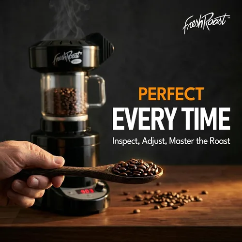 Vista 7 de SR540 Tostador Automático de Granos de Café Tueste Café en Casa Ajustes de Calor Variables Control de Ventilador de Convección Pantalla
