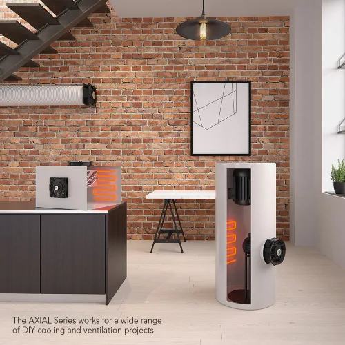 Vista 7 de AC Infinity Ventilador Axial 1238, Muffin, 115 V 120 V CA 120 mm x 38 mm, alta velocidad, para proyectos de ventilación y refrigeración de bricolaje
