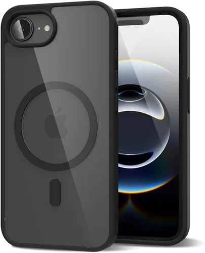 Vista 221 de oakxco Funda magnética transparente compatible con Magsafe, bonita funda delgada y transparente de poliuretano termoplástico no amarillenta, carcasa