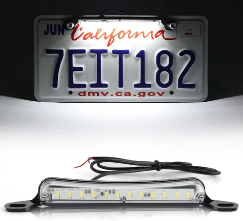 Vista 13 de LivTee Luz de matrícula, Luces LED de matrícula extremadamente brillantes, montaje para remolque, UTV, ATV, camión, RV, barco, color ámbar