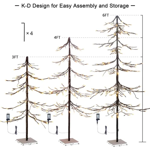 Vista 6 de Lightshare Árbol de abeto nevado de 13 pies, 328 luces LED, para uso en interiores y exteriores, blanco cálido, para el hogar, festival, fiesta