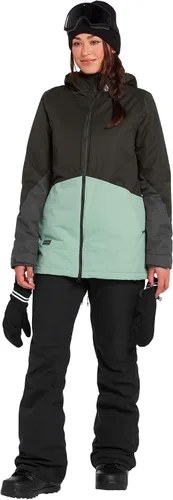 Vista 4 de Volcom Chaqueta con capucha para mujer, con aislamiento para snowboard, esquí, invierno