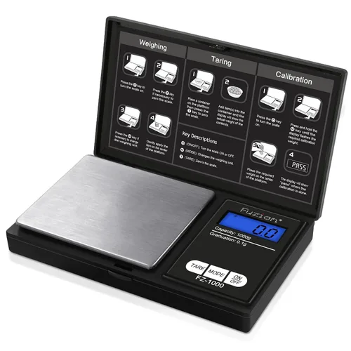 Vista 11 de Báscula digital de bolsillo de gramos Fuzion, precisión de 0.01 gramos, báscula de monedas pequeñas de 500 g, báscula de joyería, básculas digitales